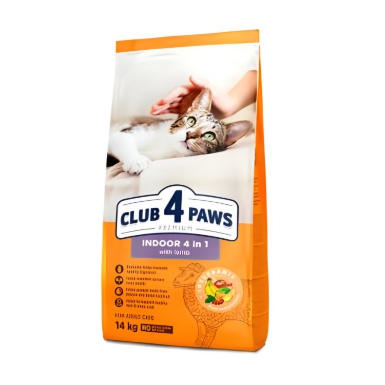 دراي فود كلوب فور باوز للقطط المنزلية المدعم بلحم الضأن والدجاج