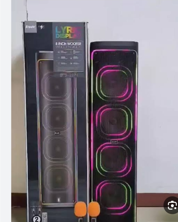 سماعة شحن رباعية 8 انش مع 2 مايكروفون لا سلكي 