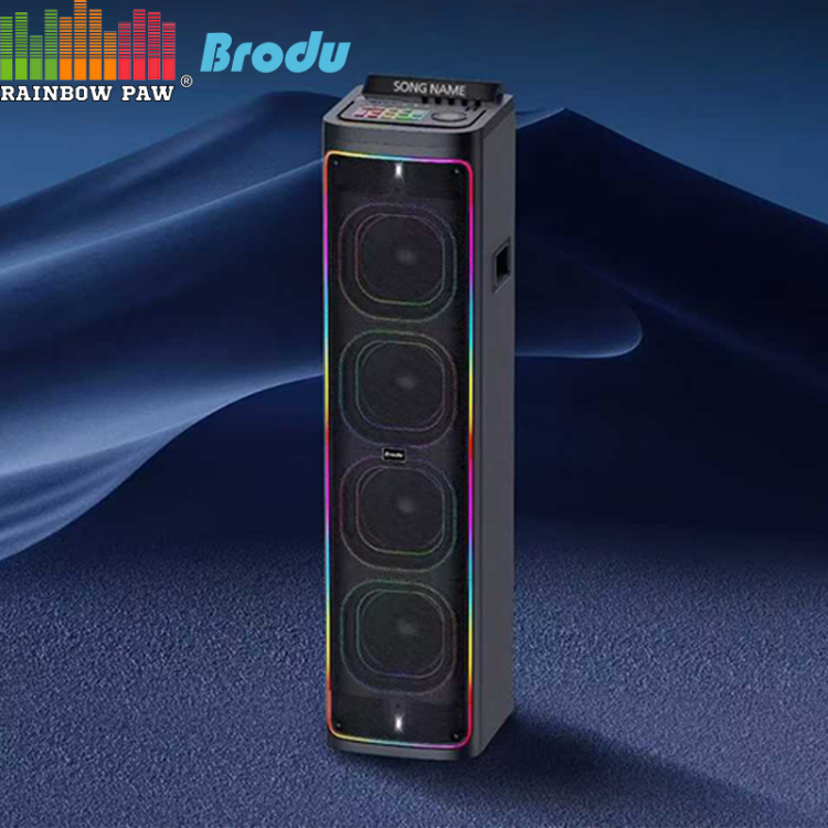 سماعة شحن رباعية 8 انش مع 2 مايكروفون لا سلكي 