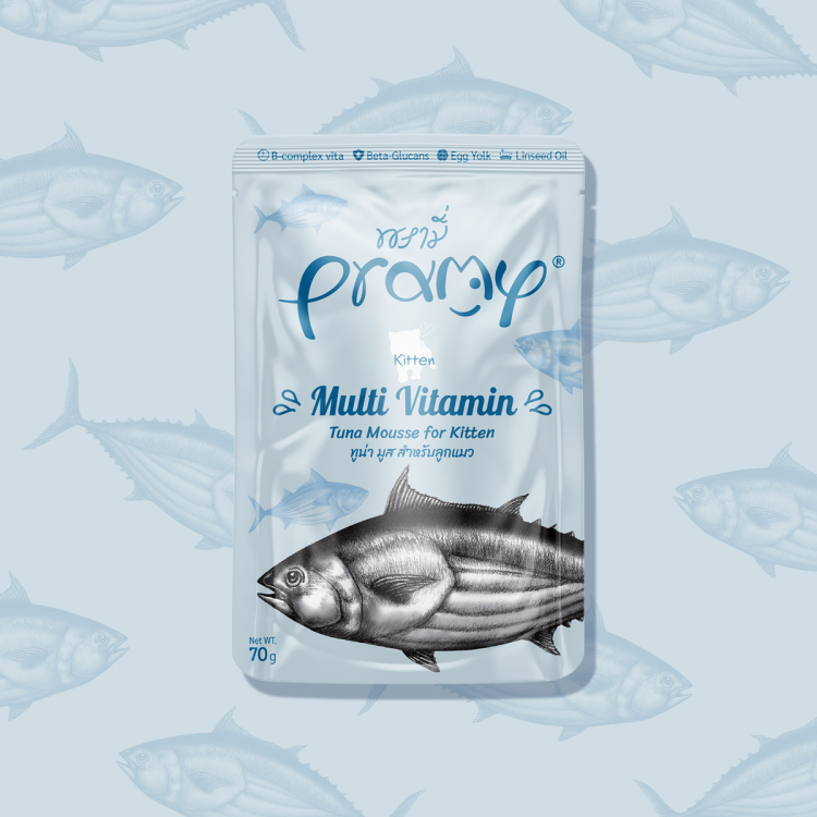 براما فيتامينات متعددة للقطط الصغيرة بنكهة التونا 