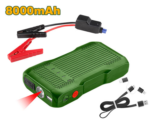 Jadever JDLY1508 (8000mAh) بطارية تشغيل سيارة مع باور بنك  