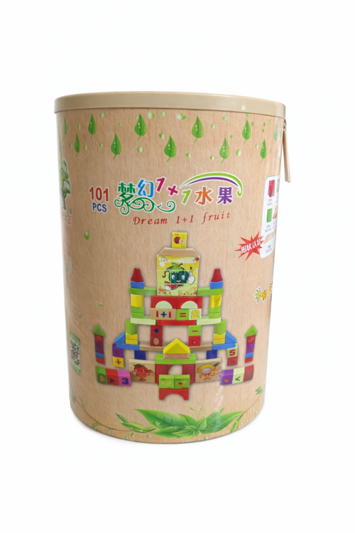 مجموعة مكعبات خشبية تعليمية