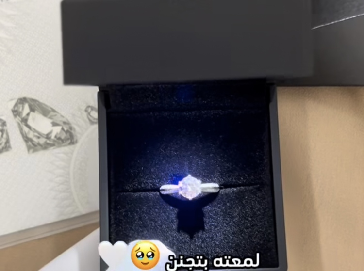 خاتم موزنايت بديل الألماس 