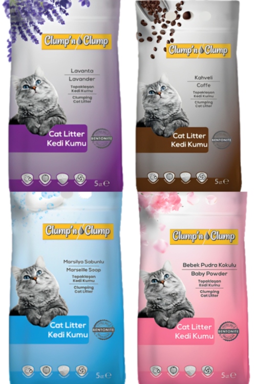 رمل Clump  وزن 5 لتر سعر الكيس 1.35 الطن 300 كيس 