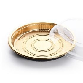 علب سوشي ذهبي مدور قياس 25 ارتفاع 5