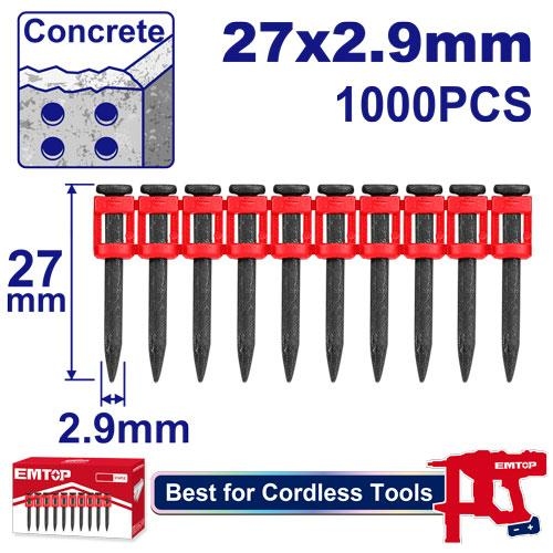 مسامير فرد باطون شحنENAL02271     27×2.9 1000PCS 