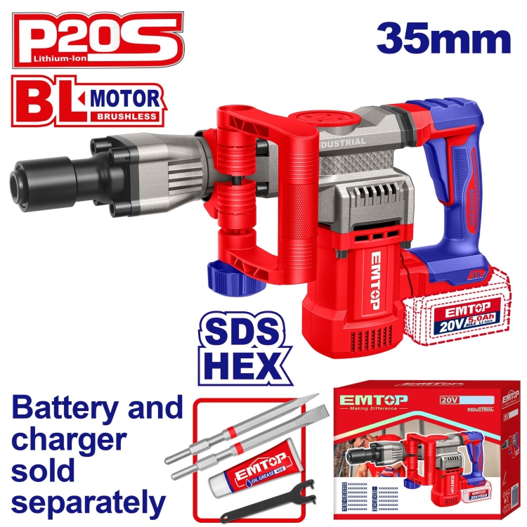 همر عفريته شحن 20V  35MM بدون بطاريه (16J) ELDB20358    Brushless Motor 