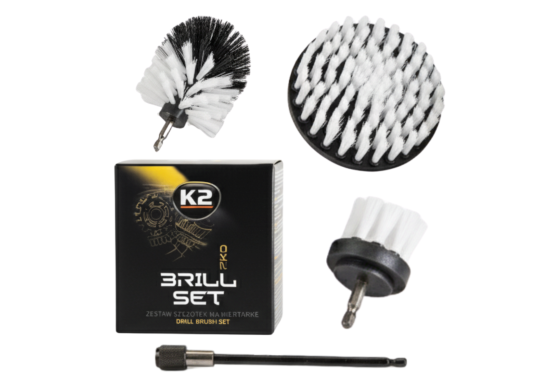 ثلاث فرش بأحجام مختلفة لتناسب مجموعة واسعة من الاستخدامات K2 BRILL SET PRO