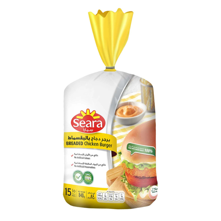 سيارا برجر دجاج بالبقسماط15قطعة