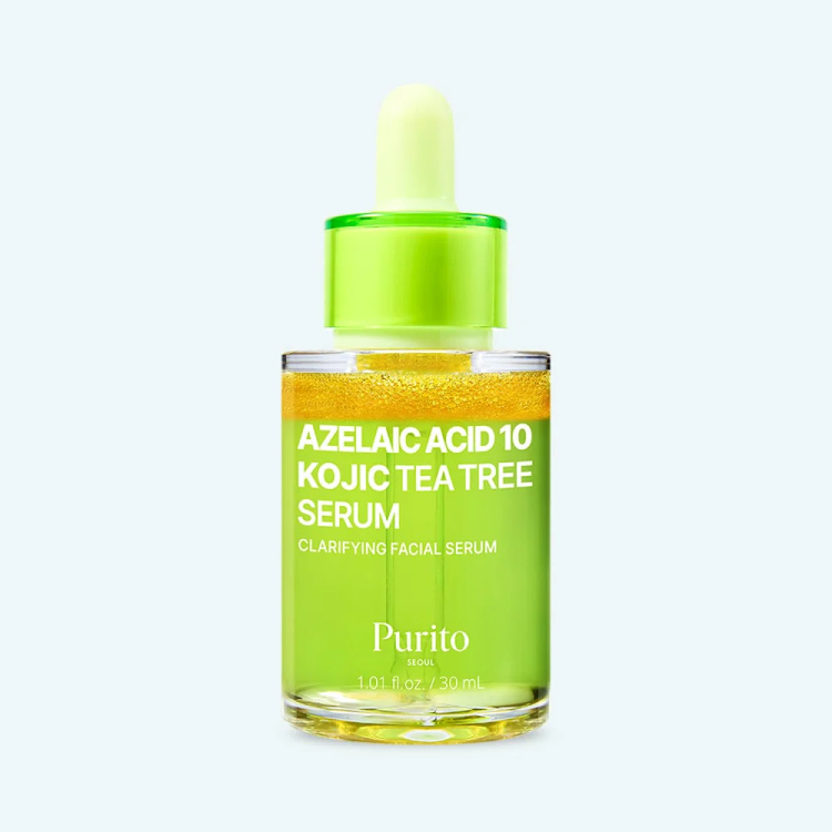 PURITO Azelaic Acid 10% + Kojic Acid + Tea Tree Facial Serum | for Acne & Marks, Breakouts
