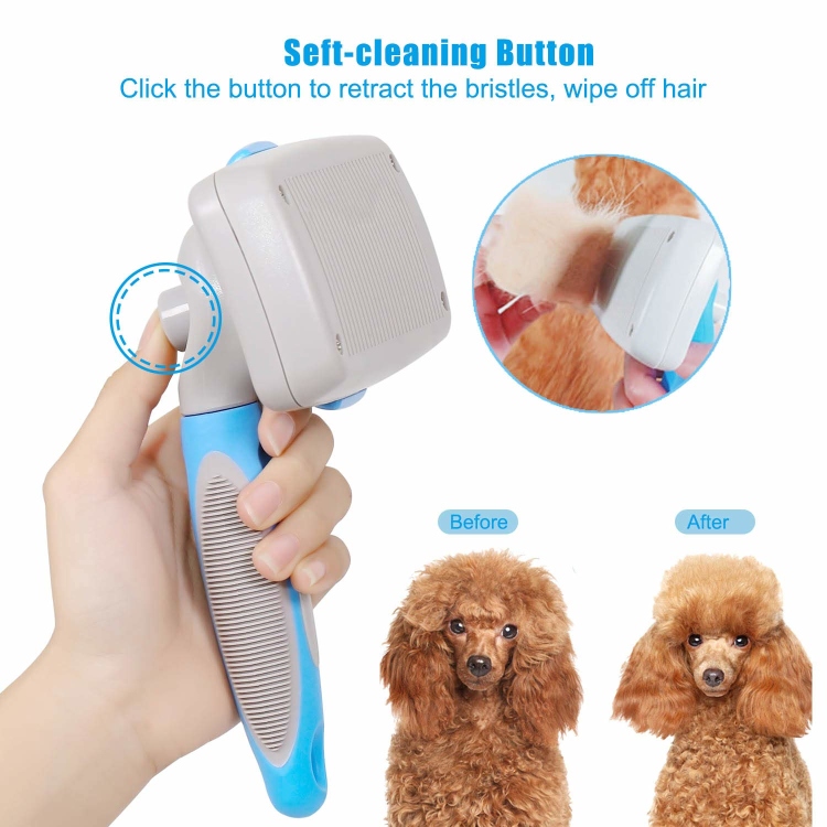 Dog Brush Cat Brush - Self Cleaning Slicker Brush