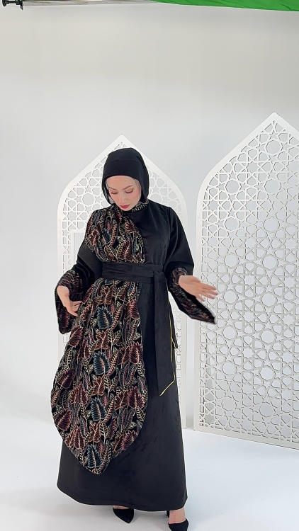 فستان رفيف نقشة الورد