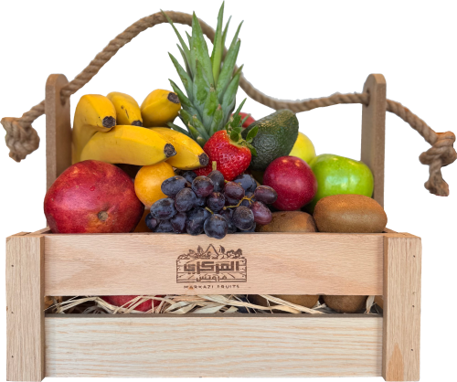 سلة فواكة وسط