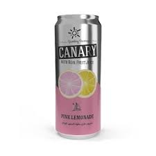 كناري مشروب غازي بنكهة الليمون الوردي 330 مل