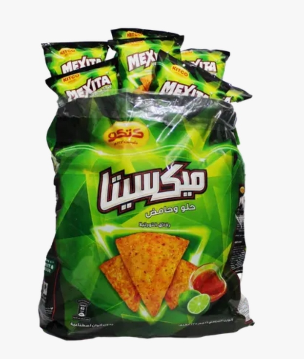 كيتكو ميكسيتا رقائق تورتيلا حلوة وحامضة 16 غم 22 حبة