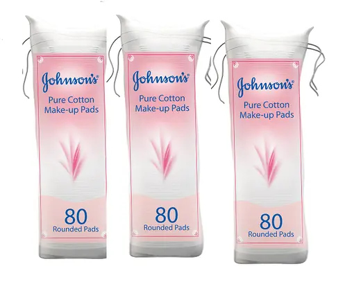 جونسون قطن مزيل مكياج 80 قطعة 2+1