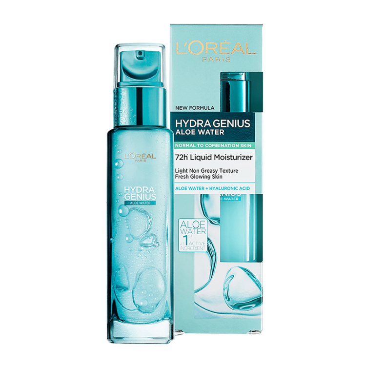 لوريال باريس هيدرا جينيوس ماء الصبار مرطب سائل للبشرة العادية إلى المختلطة 70 مل