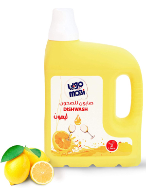 موبي سائل غسيل الأطباق بالليمون 3 لتر
