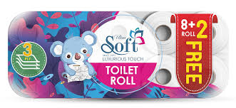 سوفت تواليت 8+2 رول 3 طبقات 150 قطعة