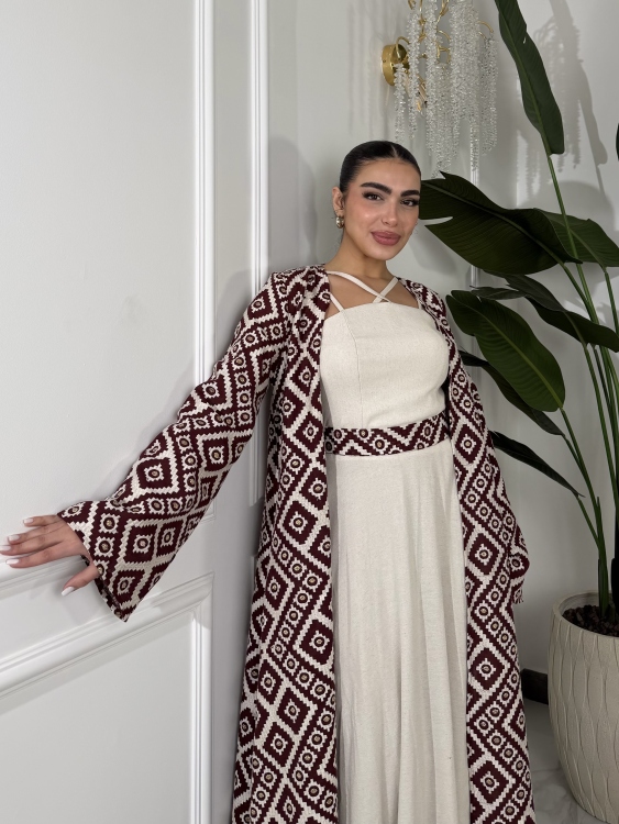 Corset DRESS AND BISHT SET العنود