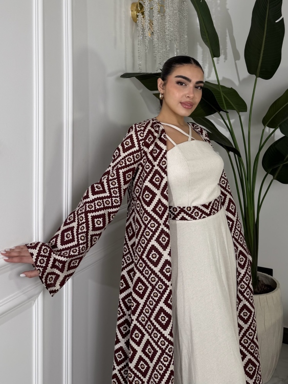 Corset DRESS AND BISHT SET العنود