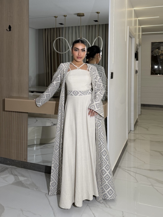 Corset Dress and Bisht set  العنود