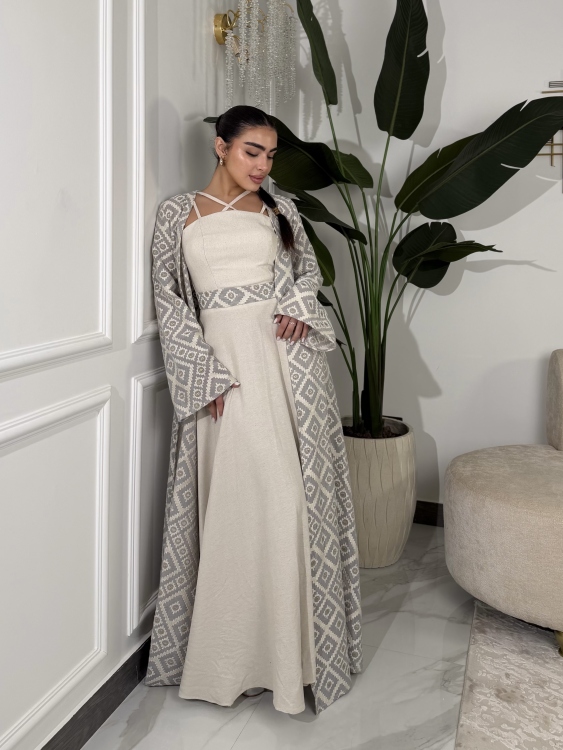 Corset Dress and Bisht set  العنود