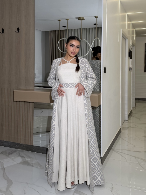 Corset Dress and Bisht set  العنود