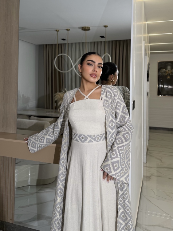 Corset Dress and Bisht set  العنود