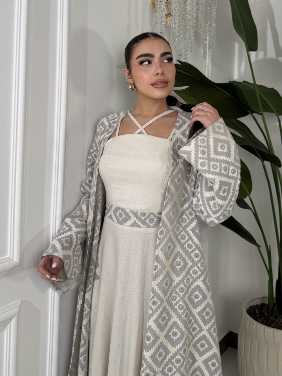 Corset Dress and Bisht set  العنود