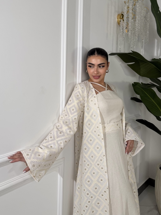 Corset Dress and Bisht set العنود
