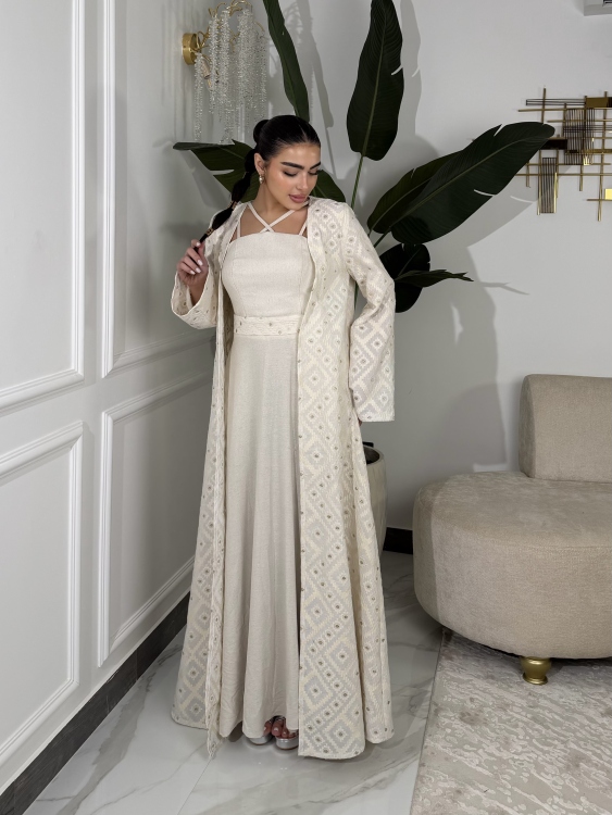Corset Dress and Bisht set العنود
