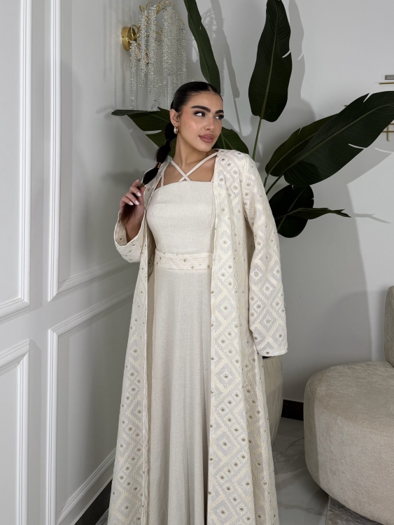 Corset Dress and Bisht set العنود