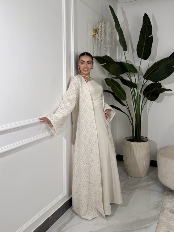 Corset Dress and Bisht set العنود