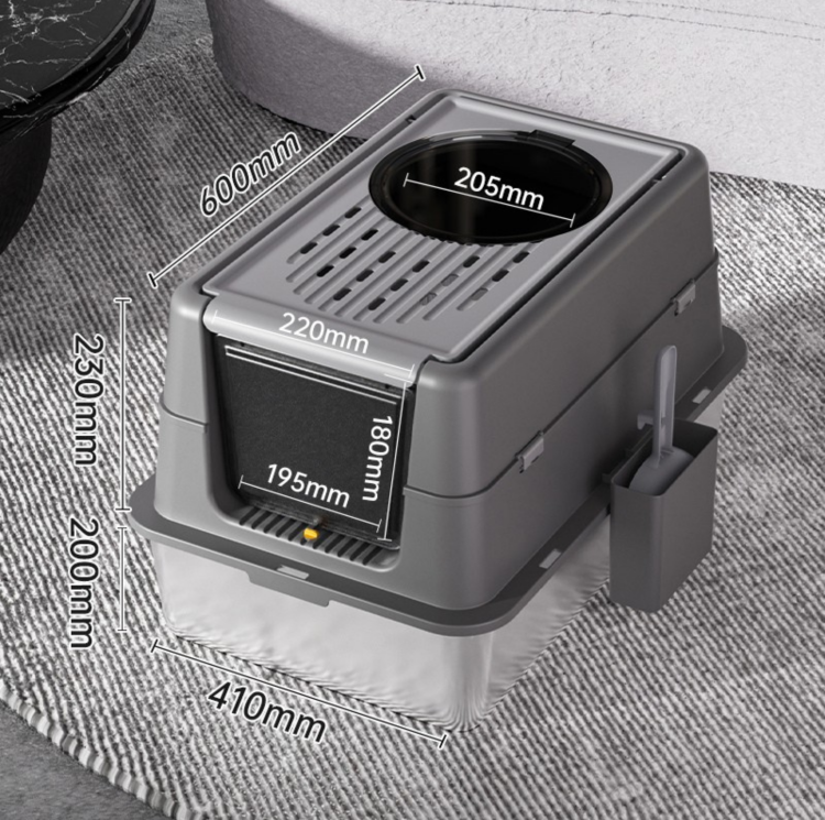 Enclosed Stainless Steel Cat Litter Box