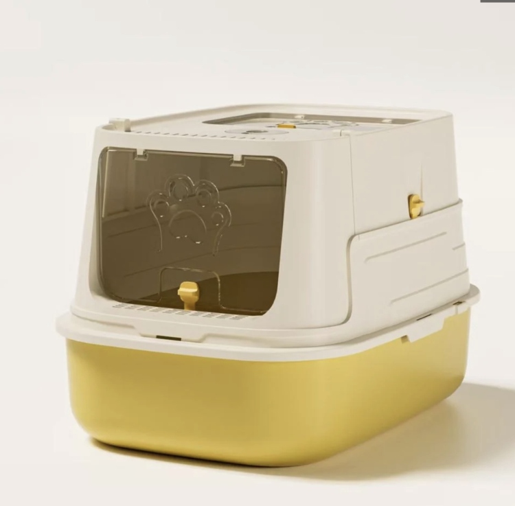 anti-take-out fully enclosed cat potty anti-splash stainless