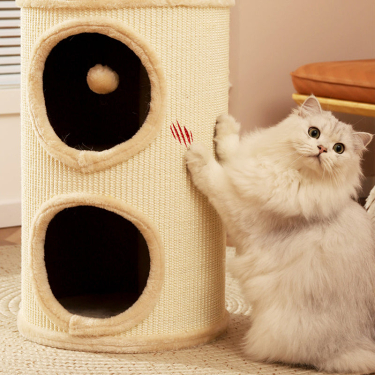 Fiberboard Sisal Fabric Multi-Functional Cat Tree