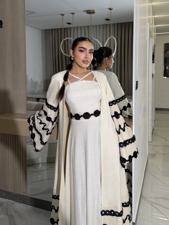 Corset Dress and Bisht set جلابية العنود
