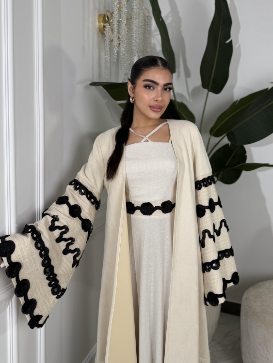 Corset Dress and Bisht set جلابية العنود
