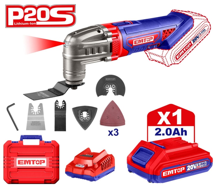 ماكنة متعدد شحن 20V مع 1 بطارية وشاحن ELMF20221 