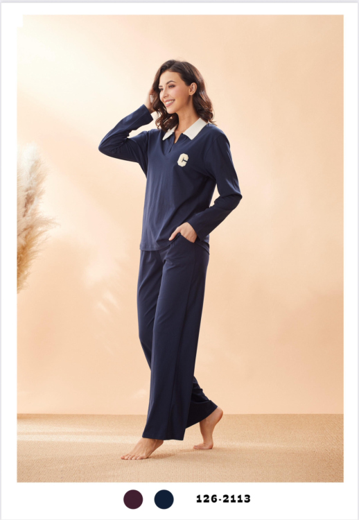 بيجامه قطعتين قطن 2113