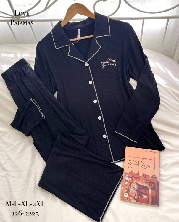 بيجامه قطعتين قطن  2225