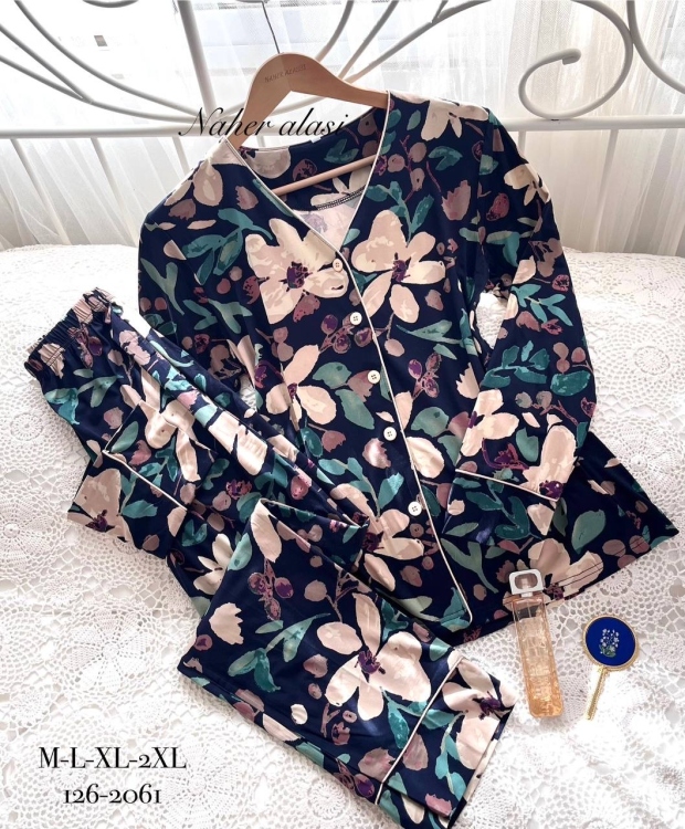 بيجامه قطعتين ميلك سيلك 2061