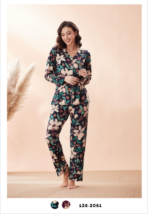 بيجامه قطعتين ميلك سيلك 2061