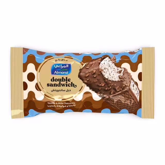 المراعي ايس كريم دبل ساندويش شوكولاتة71غ