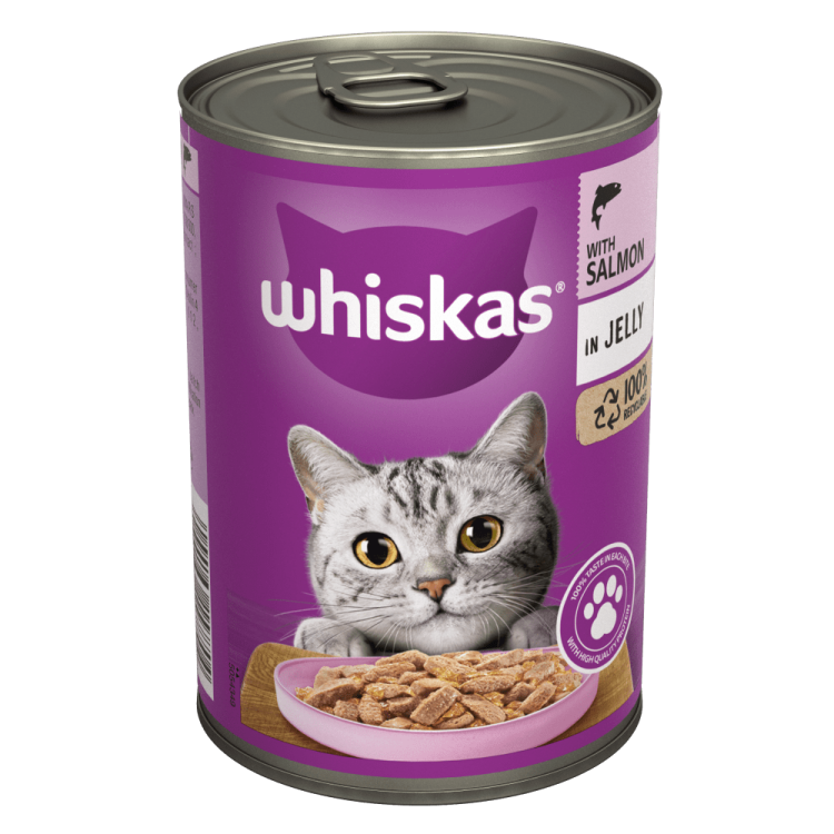 whiskas cat wet food salmon in jelly