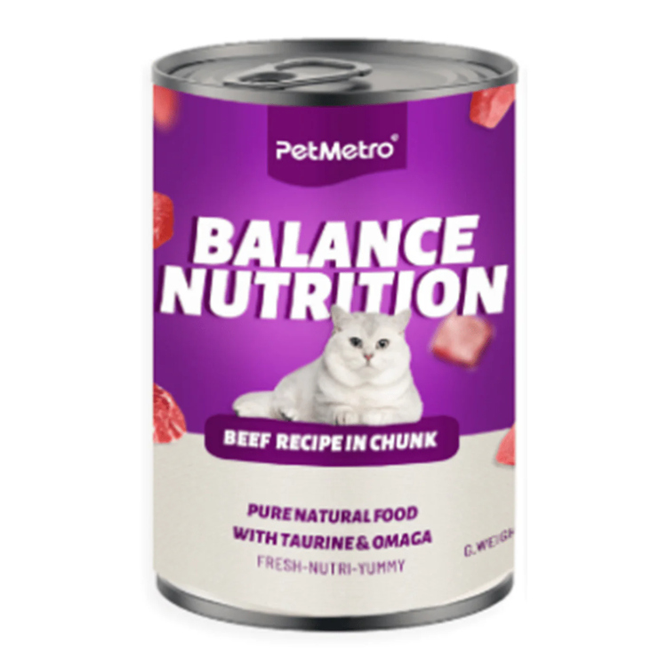 بت ميترو - معلبات قطع بنكهة اللحم البقري 