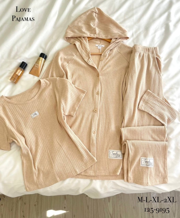 بيجامه قطن 3 قطع 9195