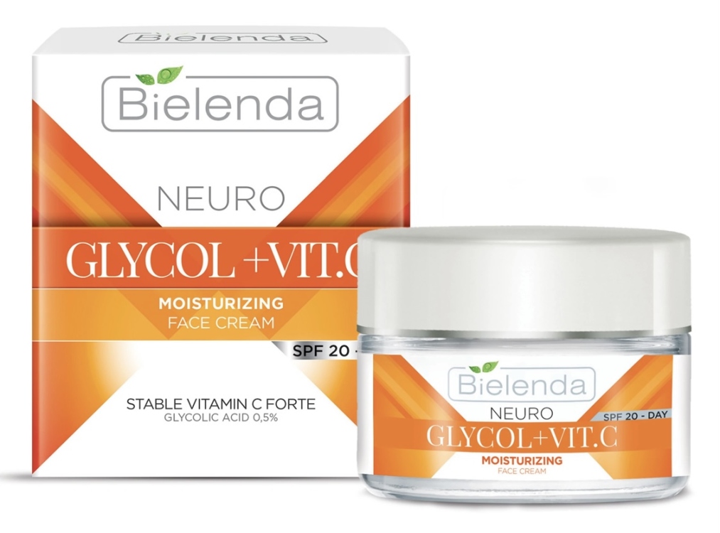 كريم يومي Bielenda Glycol فيتامين سي للوجه 