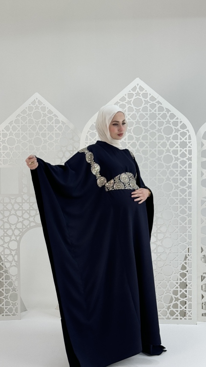 فستان رونق باللون الكحلي